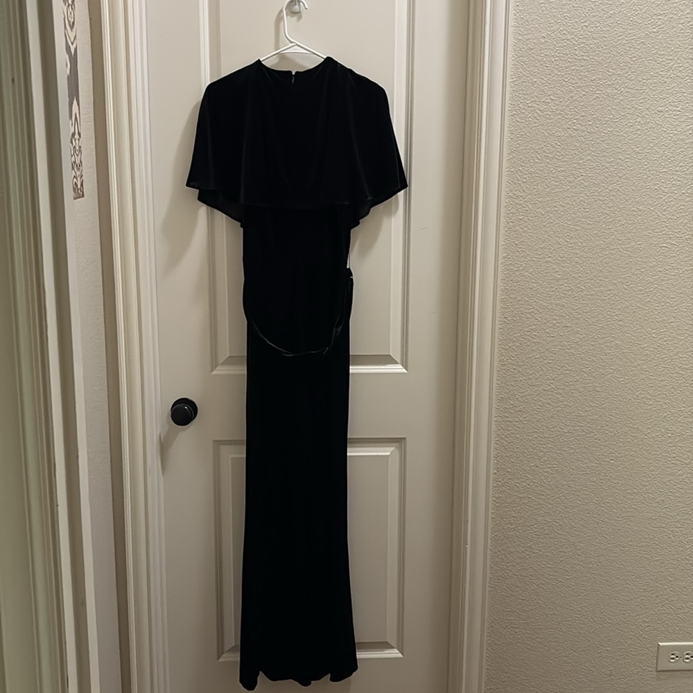 NWT Alex Marie Beth Wrap Jumpsuit Black Velvet size 10 Elegant Classic - Picture 4 of 8